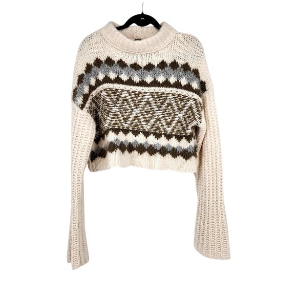 Free People x Alpine Pullover Scoop Neck Dropped Shoulders Sweater Size XS - Picture 1 of 5